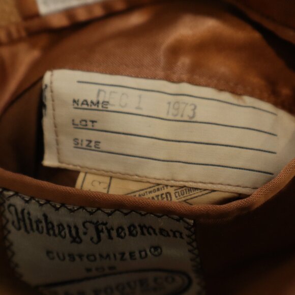 Hickey Freeman Flight Coat Mens Vintage 1973 Tan Wool? Size 50** Approx Custom - Picture 7 of 14